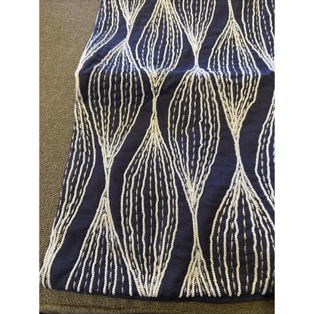 Celerie Chunky Cable Knit Pillow Cover 100% Cotton Navy Blue  20